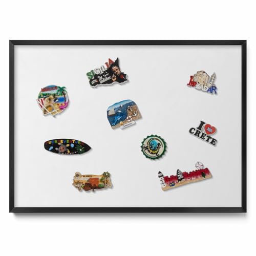 Tulup Magnettafel Pinnwand 70x50 cm Schwarz Kunststoffrahmen Farbe Magnetisch Minimalistisch Wandtafel Memoboard Organisation Notiztafel für Zuhause Schule Küche Büro Konferenzraum