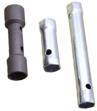 CashMuch Zündkerzenschlüssel aus Stahl, doppelendig, 16 mm & 18 mm Sechskant, für Motorrad, Auto, ATV, Dirt Bike, Roller, Quad Zündkerzenentfernung und Installation
