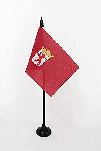 AZ FLAG Bordsflagga Provinsen León 15x10 cm 100D Polyester Plastfot
