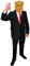 ADULTS DONALD TRUMP FANCY DRESS COSTUME - BLACK SUIT, RED TIE AND TRUMP MASK - MENS COMMANDER IN CHIEF FANCY DRESS COSTUME (X-LARGE)