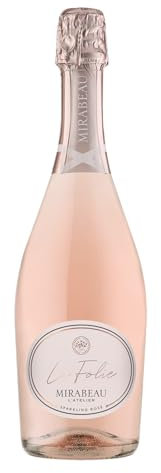 Mirabeau La Folie Sparkling Rosé 75cl l Pale Dry Sparkling Rosé Wine from South of France l 12% ABV l B-Corp Certified