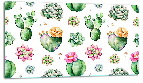 TMK ArtDeko – Schneidebrett Glas – Glasschneidebrett für die Küche 52x30 cm – Robust, Hygienisch & Rutschfest – Glas Schneidebrett – Zusätzliche Arbeitsfläche – Vielseitige Nutzung
