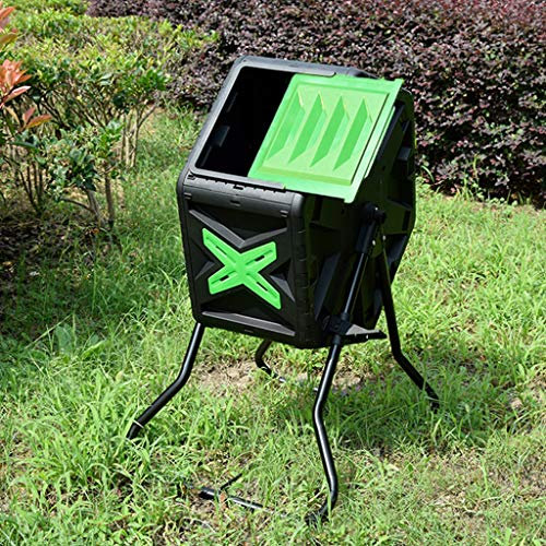 YICO Composteur de Culbutage Poubelle à Compost D'extérieur Bac à Déchets Herbe Aliment Parfait pour Votre Jardin (70L / 140L)