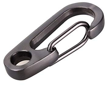 Ejoyous Mini Carabiner, Titanium Alloy Snap Hook Key Ring Carabiner Keychain Snap Hook for Camping Hiking Fishing Traveling