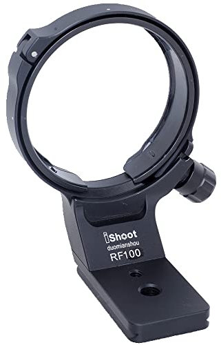 iShoot Lens Collar Tripod Mount Ring Compatible with Canon RF 100mm f/2.8L Macro IS USM, Lens Support Holder Bracket Bottom is Arca-Swiss Fit Quick Release Plate for Arca Fit Tripod Head Clamp