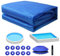 Melko Lámina solar para piscina de 800 x 500 cm, cubierta para piscina para un almacenamiento eficiente del calor, lona solar con ojales, cubierta solar de PVC azul, lona térmica para piscinas