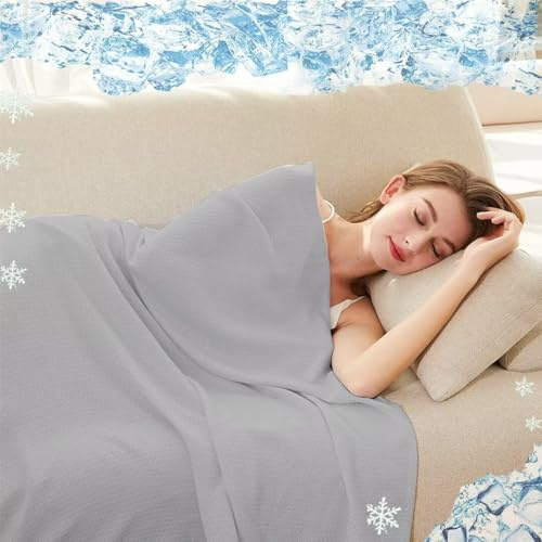 ZUCZUG Kühldecke Kühlende Decke Sommer für Heißen Nächte, Sommerdecke Bambus Microfaser Leichte Kühldecke, Selbstkühlende Decke für Kann Körper Kühl Halten für Bett Sofa und überall