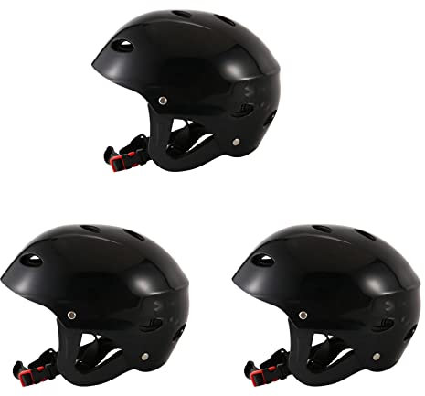 Speesy 3X Sicherheits Schutz Helm 11 Atemlöcher für Wassersport Kajak Paddel Boot - Schwarz