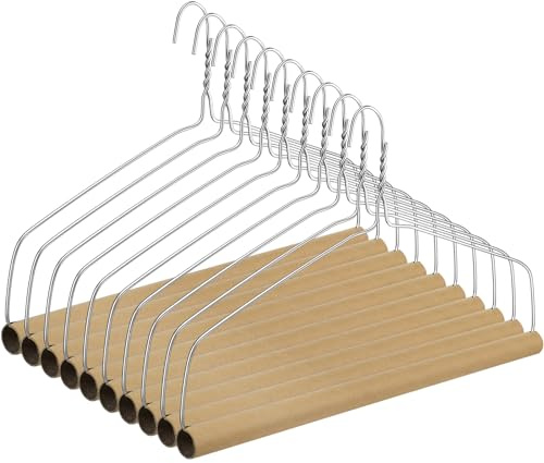 Didaey 10 Sets Heavy Duty 18 Drapery Hangers with Strong 10.5 Gauge Alloy Steel Wire for Heavy Items (Silver)