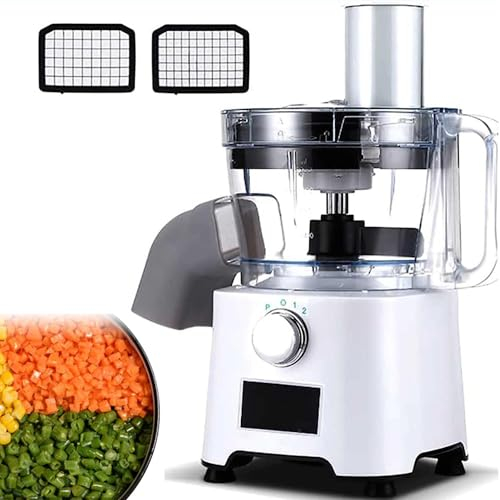 ylpddmm Picadora Verduras-Cortador de Verduras eléctrico-con Cuchillas de 6 mm y 8 mm,Picador de Verduras de Cocina para Cebolla Patata Zanahoria