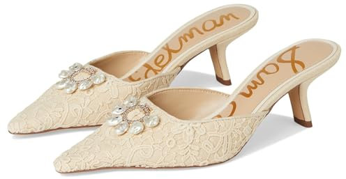 Sam Edelman Women's Brit Orchid Mule, Ivory/Natural, 11