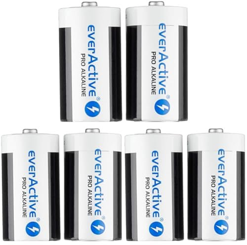 everActive C Pilas alcalinas para bebé LR14 R14 1,5 V, máxima Potencia, 10 años de Vida útil, 2 Unidades – 1 blíster LR14/C 2 Unidades/1 blíster (Paquete de 3)
