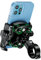 MOGGAM Soporte movil Moto antivibración con Cuerpo y Anilla de Aluminio para Montaje en Manillar - Soporte telefono Moto regulacion 360º Compatible con movil 5,4-7,2