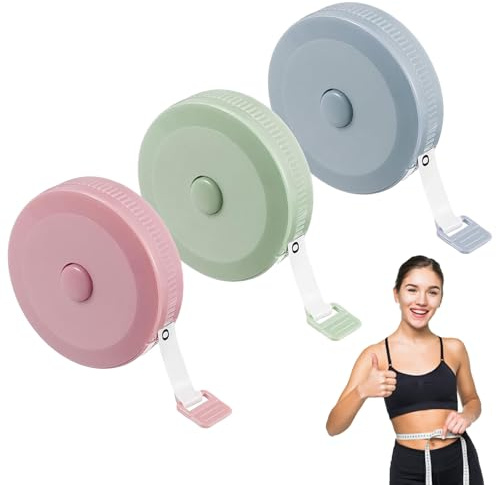Lot de 3 rubans à mesurer pour le corps de 200 cm, pour la couture, le mètre ruban, le mètre ruban double face, utilisé pour mesurer la longueur, la taille, les dimensions du corps, etc.