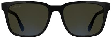 Lacoste Men's Sunglasses L6077S - Black with Azure Mirror Lens