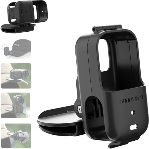 Honbobo Cappello Clip per DJI Osmo Nano, Fotocamera Cappello Clip Verticale-Orizzontale Supporto Staffa fissa Supporto da tavolo Accessori per DJI Osmo Nano, Ruotabile a 360°