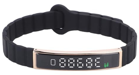 Zunate Fitness-Tracker, Bluetooth 5.3 Smart-Armband mit APP, Wasserdichter Aktivitäts-Tracker, Zeichnet Verbrauch, Schritte und Dauer für Mehrere Übungen auf (Gold)