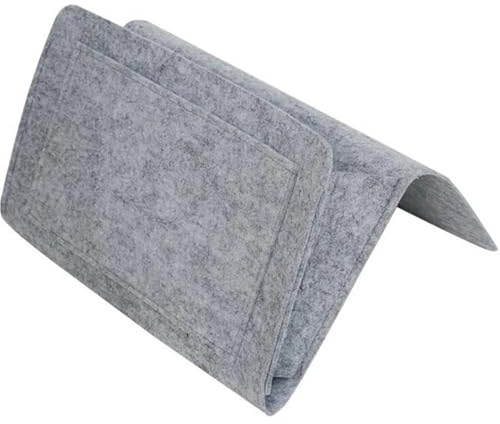 GSCLZ Organizador de Fieltro for mesita Noche, for Cama, Escritorio, sofá, TV, Mando a Distancia, Colgador, Bolsillos para La Libros, Merienda, Gafas, Revistas