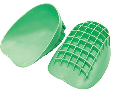 MUELLER Sports Medicine Pro Heel Cups, Foot Pain Relief Support for Men and Women, High Impact Sports, Ideal for Shin Splints, Heel Spurs, Plantar Fasciitis, 1 Pair, Green, Regular
