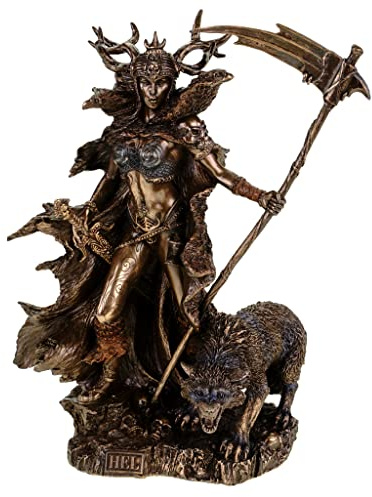 Hel nordische Göttin der Unterwelt mit Sichel Sammelfigur Figur Freya Tyr