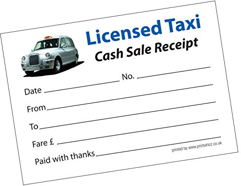 3 x Lizenzprodukt Taxi Minicab Beleg Pad