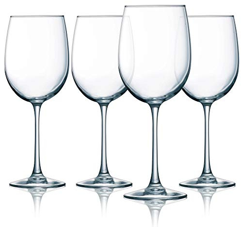 Luminarc Cachet 19 Ounce White Wine Glass 4-Piece Set, Clear,