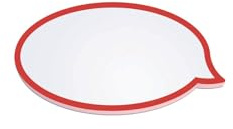 MAUL Moderationskarten weiß Sprechblase 50 Stück blanko | kreative Ideen sichtbar machen, auffällige Form, flexibel beschriftbar, stabile 150 g/m² Qualität für Workshops