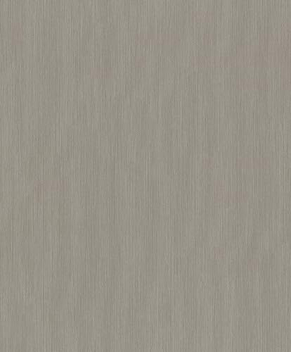 Rasch Vliestapete Textiloptik 'Barbara Home II' - Vinyl-Tapete in Grau für ein luxuriöses Wohnambiente - Robust und Abwaschbar - 10,05 m x 0,53 m