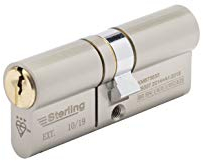 Sterling TS007 BS3 3 Star Police Approved Secured by Design Euro Door Cylinder, Dual Finish Brass & Satin Nickel, 40mm Internal 60mm External (100mm Total)