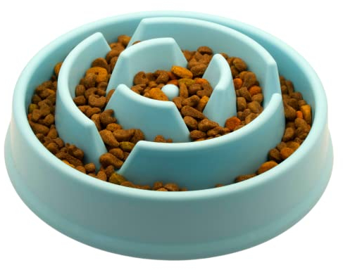 PurrCave® Premium XL Antischlingnapf | Langsame Fütterung zur Entlastung der Verdauung | Futternapf für große & kleine Hunde Katzen | Hundenapf, Katzennapf | Slow Feeder Food Bowl | Anti Schling