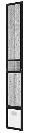 Hakuna Pets Patio Pet Door Screen Insert Panel for Sliding Doors, Fits Door Track Min Ht 63.78 to Max Ht 84.25, UV Resistant Mesh, Locking Magnetic Dog Door, Easy Install and Removal, Large, Black