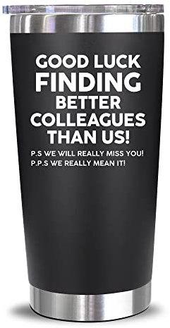 NEWELEVEN Leaving Gifts for Colleagues Women Men - Good Luck, New Job Gifts Leaving Presents for Colleagues - Funny Present for Coworkers, Colleague, Boss - 20 Oz Tumbler