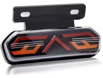 NWpangu Luz trasera multifuncional para motocicletas 12V Luz de freno LED impermeable universal Indicadores de dirección para motocicletas de bicicletas electrónicas.