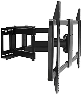 GGZONE Meuble TV d'angle Moderne Support TV Mural Mouvement Complet Bras articulés Extension Inclinaison Rotation Support TV Support TV en Acier Robuste, Max Vesa 900X600Mm jusqu'à 176Lbs Heavy-Duty