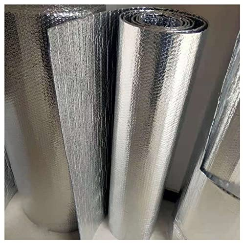 Isolant Thermique en Film Aluminisé Panneaux isolants en feuille à bulles Isolation en feuille réfléchissante à double bulle, isolation thermique de 4 mm d'épaisseur, barrière radiante pour sous-sol