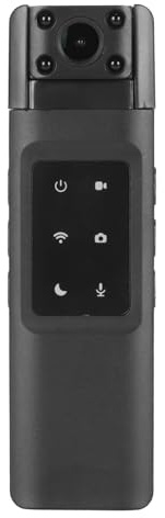 Piccola Telecamera WIFI Mini Corpo, Telecamera Indossata Mini Corpo 1080P con Visione Notturna a Infrarossi, Rotazione Verticale e Orizzontale per Eventi Sportivi in ​​auto