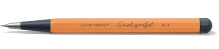 LEUCHTTURM1917 369815 Drehgriffel Nr. 2, Bleistift mit Drehmechanik, Aluminium, Stahl, designprämiert, Apricot - Bleistift