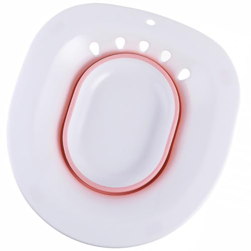 MAGICLULU Klappbares Damenbidet Rosa Faltbar Aus Kunststoff Für Weiblichen Intimbereich Mit Überlaufschutz Und Wandhaken Tragbar Für Schwangere Mütter Und Erwachsene Geeignet Für Standardtoiletten