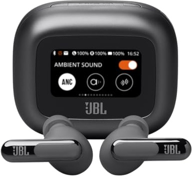 JBL Live Beam 3 Wireless Noise Cancelling Headphones, 48 Hours Full Playback, Wireless Charging, 6 Microphones for Perfect Calls, Multipoint Connection, IP55 Waterproof and Dustproof