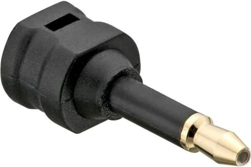 KQEC Adaptador TOSLINK, convierte Toslink de tamaño completo a Mini-Toslink, adaptador TOSLINK hembra a macho óptico de 3,5 mm