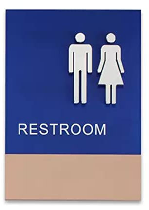 CHFYIJYHM Toilettenschild-Dekoration, Toilettenschilder for Männer und Frauen, Aluminium-Badezimmertürschild, for Büro oder Geschäft, Toilettenschild, Badezimmeraufkleber(C)