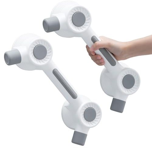 TAILI Grab Bars for Bathtubs and Showers, 2 Pack Super Strong Adhesive Grab Bar for Seniors, Safety Grip for Microcrack Tile, Shower Handles Rails for Elderly, Drill-Free Waterproof(350 lbs Capacity)