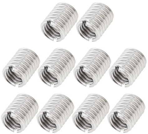 Smgda 10Pcs Threaded Insert Nut, M8 to M12 Length 15MM Male Female Reducing Nut, Thread Reducing Nuts Insert Thread Repair Sleeve Pipe Fitting Conversion Sleeve Reducer Adapter (M8*M12_15)