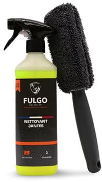 Nettoyant jantes Fulgo - Idéal rénovation tout types jantes et enjoliveur, Efficace en 2 min max, Formule douce alcaline non-corrosive, Accessoire inclus, 100% Made in France