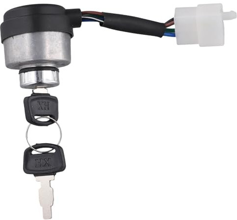 Lonrtesw Interruptor de Llave de Encendido de 4 Cables con Cerraduras de Puertas Aptas para Generadores de Gasolina de 2 A 5 KW. Se Adapta A Generadores de Gas.