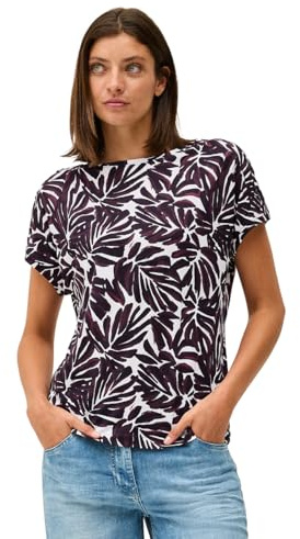 Print-Shirt mit Knopfdetail