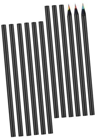 HOMSFOU 12piezas Dibujo De Lápices De Colores De De Lápices De Colores Para Color Negro Material De Madera Para Colorear Diario y Dibujo Portátil