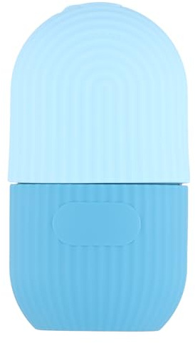 Culinavog Ice Roller Massage Visage Rouleau de Glace pour le visage, Réutilisable en Silicone Rouleau Glace visage Ice Roller Facial Multifonctionnel pour Rétrécit les Pores Réduit les Poches (Bleu)