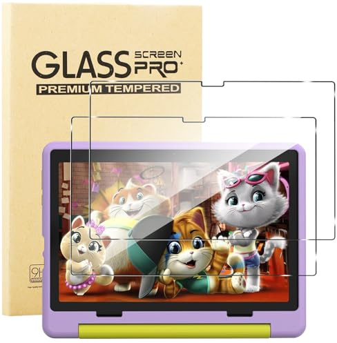 KUSINHOKA 2 Pièces Verre Trempé pour Laptok Tablette Enfant 10 Pouces, [Anti-Rayures] [9H Dureté] Film Protecteur, [Haute définition] Transparente Film de Protection Écran pour Laptok KT1016
