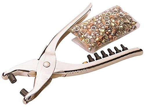 Draper 31096 Interchangeable Hole Punch and Eyelet Plier, 210mm , Blue